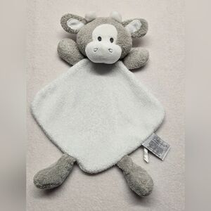 Gray Cow Lovey Security Blanket Plush Baby Minky Farm Animal